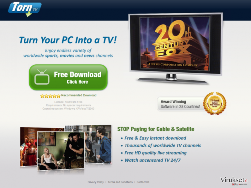 TornTV malware kuvankaappaus TornTV malware kuvankaappaus