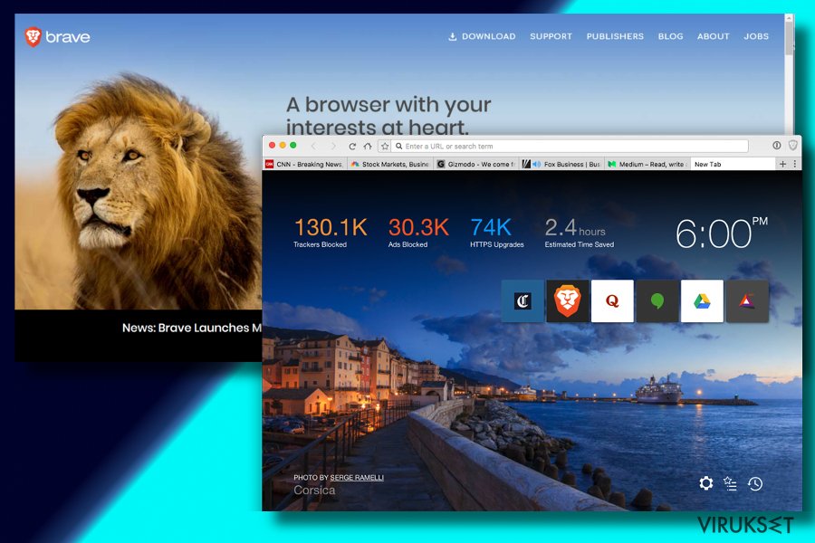 Printscreen of Brave browser