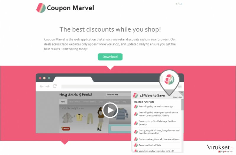 Coupon Marvel mainokset kuvankaappaus Coupon Marvel mainokset kuvankaappaus