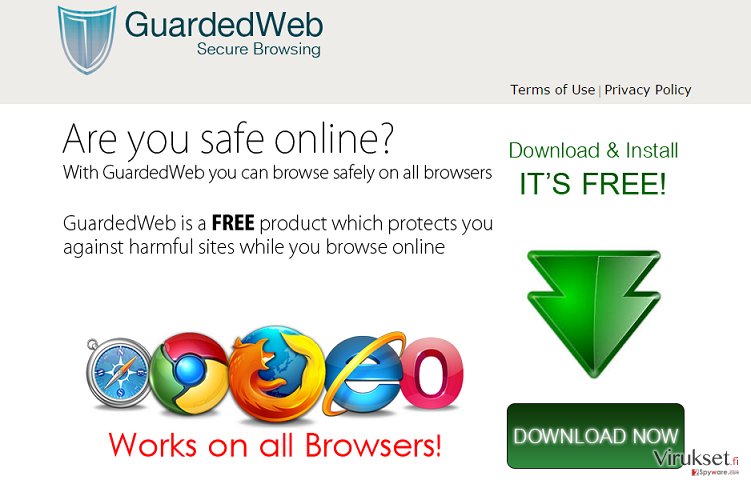 GuardedWeb mainokset kuvankaappaus GuardedWeb mainokset kuvankaappaus