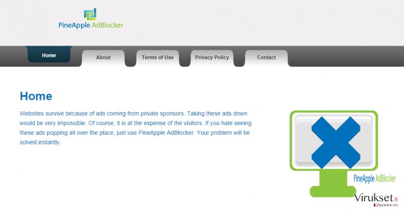 PineApple AdBlocker Mainokset kuvankaappaus PineApple AdBlocker Mainokset kuvankaappaus
