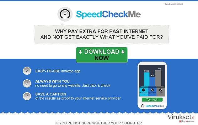 SpeedCheckMe mainokset kuvankaappaus SpeedCheckMe mainokset kuvankaappaus