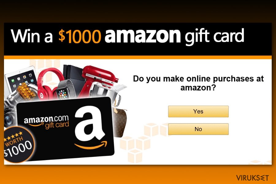 Amazon Gift Card mielipidekysely esimerkki