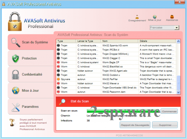 AVASoft Professional Antivirus kuvankaappaus AVASoft Professional Antivirus kuvankaappaus