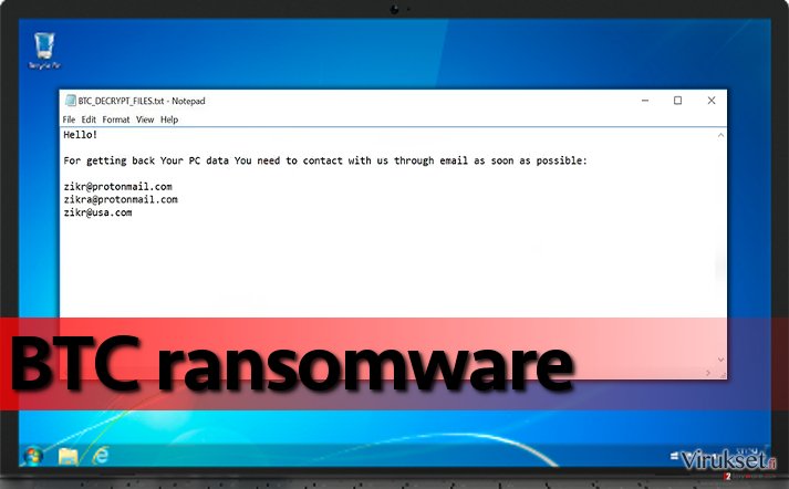 BTC lunnasohjelma saastuneella tietokoneella