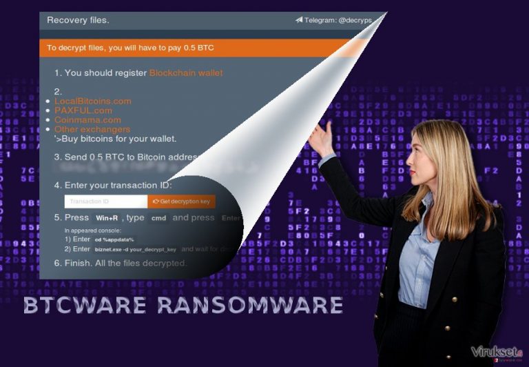 BTCWare lunnasohjelma viruksen kuvankaappaus