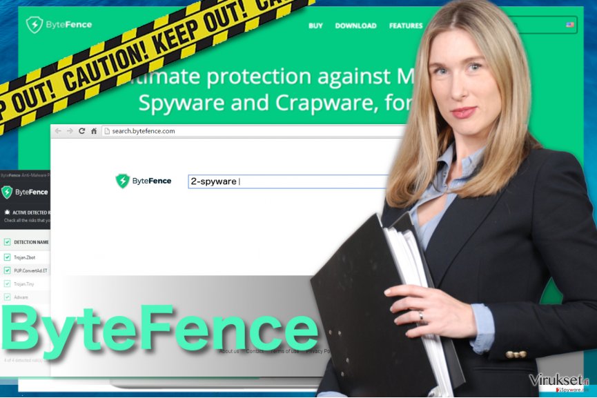 ByteFence uudelleenohjaus kuvankaappaus
