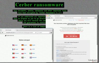Cerber 4.1.6 lunnasohjelma hyökkää tietokoneisiin