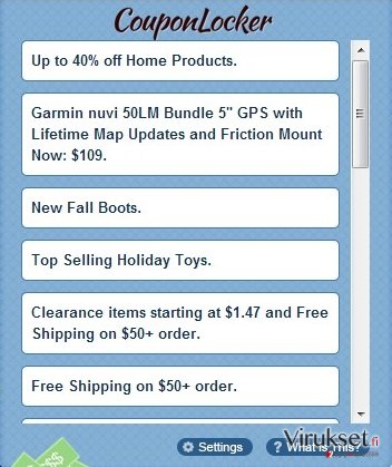Coupon Locker kuvankaappaus Coupon Locker kuvankaappaus