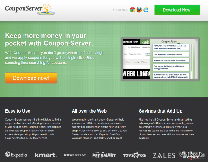 “Ads by Coupon Server” virus kuvankaappaus “Ads by Coupon Server” virus kuvankaappaus