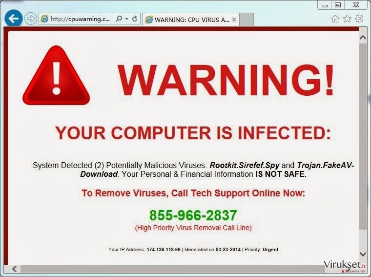 CpuWarning.com pop-up virus kuvankaappaus CpuWarning.com pop-up virus kuvankaappaus