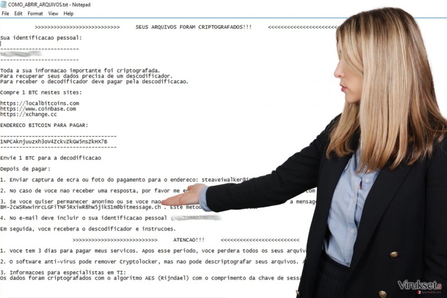 Cryptolocker Portuguese lunnasohjelma