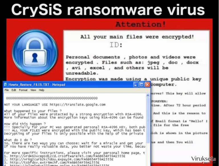 CrySiS lunnasohjelma virus kuvankaappaus CrySiS lunnasohjelma virus kuvankaappaus