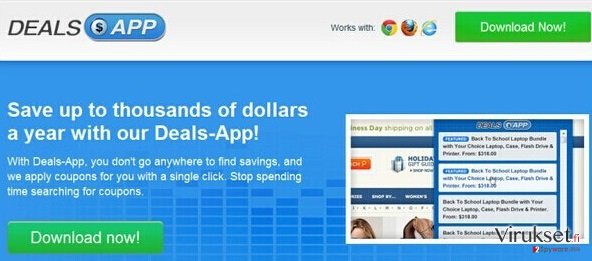 Deals App Mainokset kuvankaappaus Deals App Mainokset kuvankaappaus