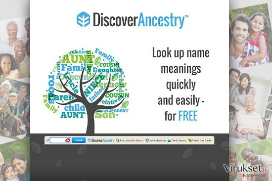 DiscoverAncestry Työkalupalkki kuvankaappaus DiscoverAncestry Työkalupalkki kuvankaappaus