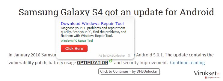 DNS Unlocker mainosohjelma kuvankaappaus DNS Unlocker mainosohjelma kuvankaappaus
