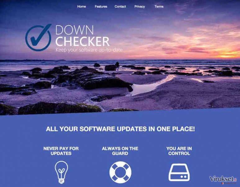 Down Checker mainokset kuvankaappaus Down Checker mainokset kuvankaappaus