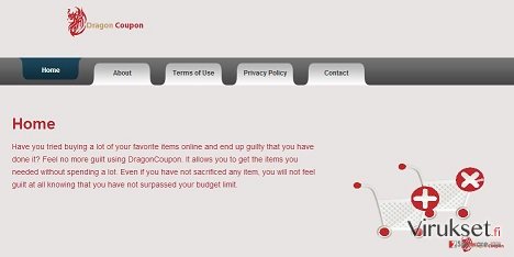 DragonCoupon virus kuvankaappaus DragonCoupon virus kuvankaappaus