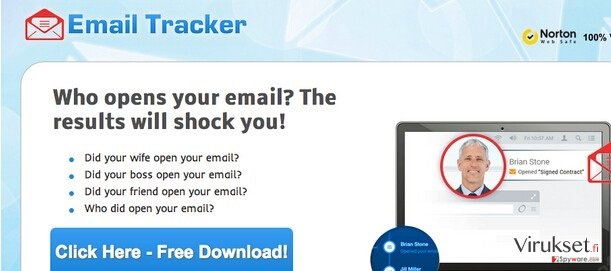Email Tracker mainokset kuvankaappaus Email Tracker mainokset kuvankaappaus