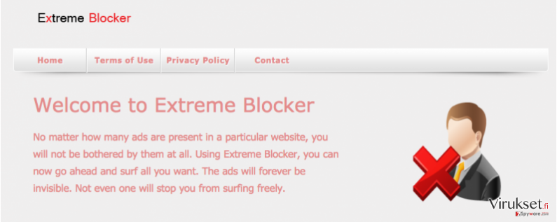 Extreme Blocker virus kuvankaappaus Extreme Blocker virus kuvankaappaus