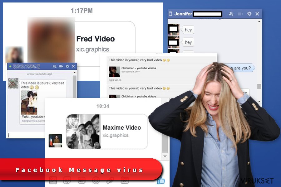 Esimerkkejä Facebook Message viruksesta