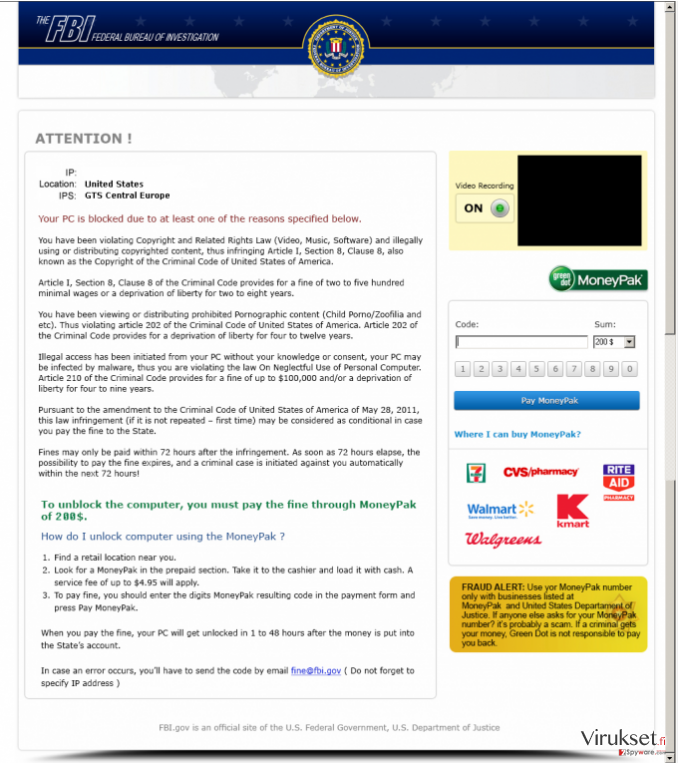 FBI Moneypak kuvankaappaus FBI Moneypak kuvankaappaus