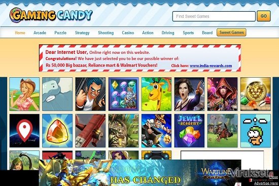 GamingCandy mainokset kuvankaappaus GamingCandy mainokset kuvankaappaus