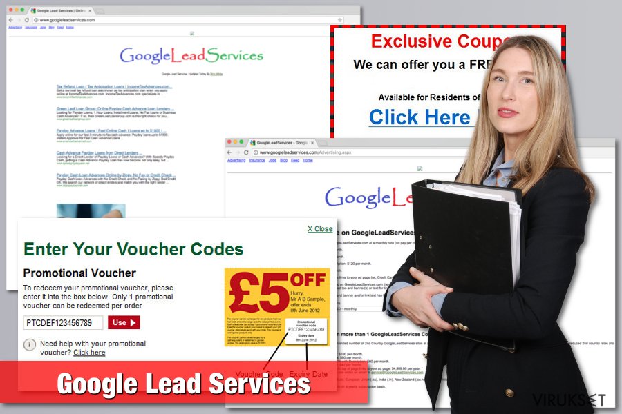 Kuva Google Lead Services viruksesta