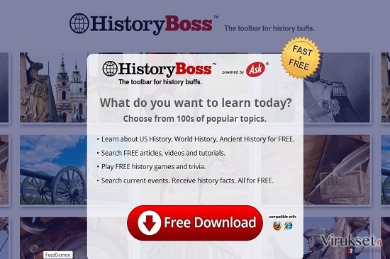 HistoryBoss Työkalupalkki kuvankaappaus HistoryBoss Työkalupalkki kuvankaappaus