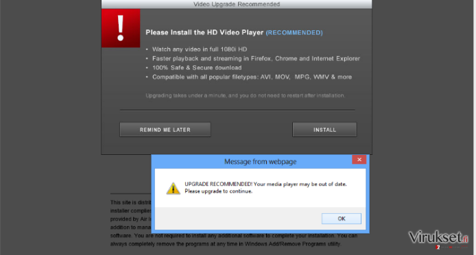 Install-free.net pop-up virus kuvankaappaus Install-free.net pop-up virus kuvankaappaus