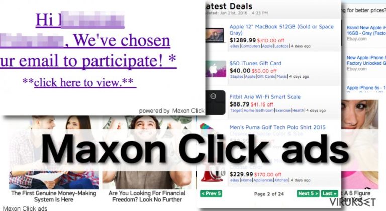 Maxon Click mainokset ovat todella tunkeilevia