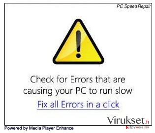 "Ads by Media Enhance" virus kuvankaappaus "Ads by Media Enhance" virus kuvankaappaus