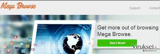 Mega Browse mainosohjelma kuvankaappaus Mega Browse mainosohjelma kuvankaappaus