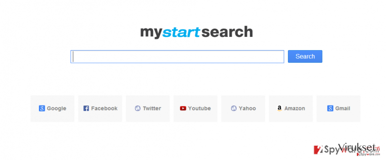 Mystartsearch virus kuvankaappaus Mystartsearch virus kuvankaappaus