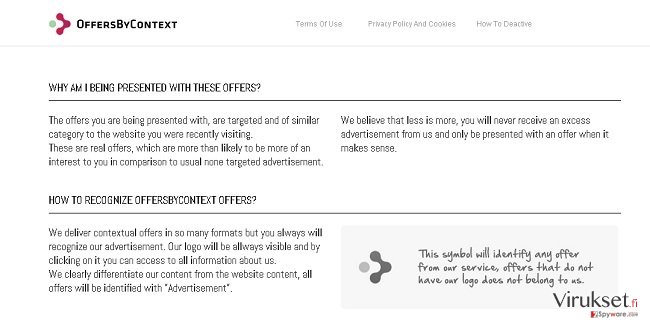 Offers By Context pop-up mainokset kuvankaappaus Offers By Context pop-up mainokset kuvankaappaus