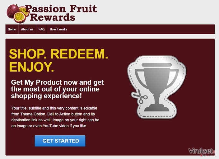 Passion Fruit Rewards mainokset kuvankaappaus Passion Fruit Rewards mainokset kuvankaappaus