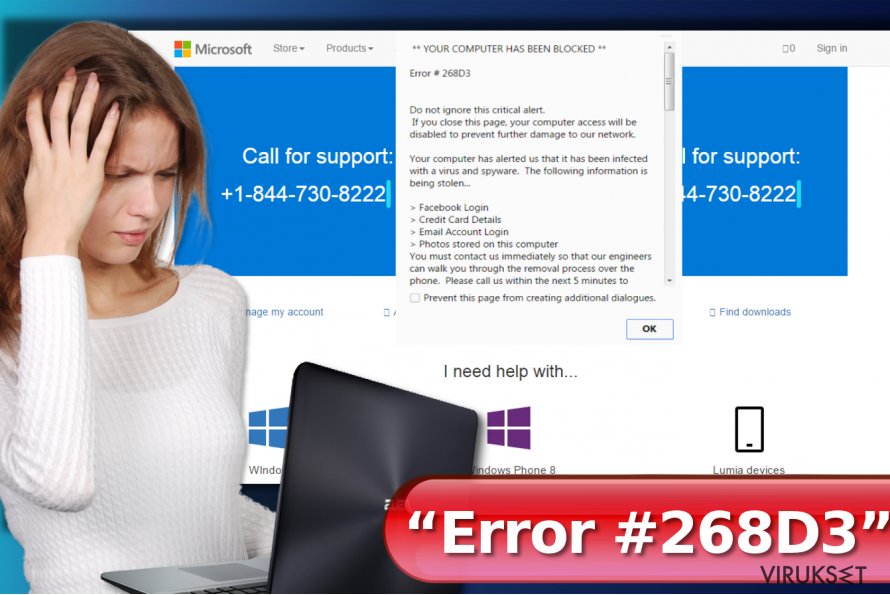 “Error #268D3” virus kuvankaappaus “Error #268D3” virus kuvankaappaus