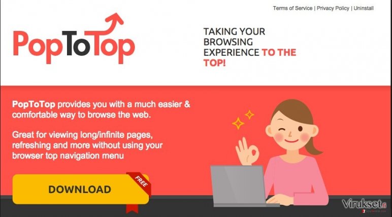 PopToTop mainokset kuvankaappaus PopToTop mainokset kuvankaappaus