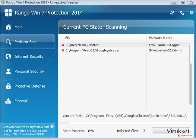 Rango Win 7 Protection 2014 kuvankaappaus Rango Win 7 Protection 2014 kuvankaappaus