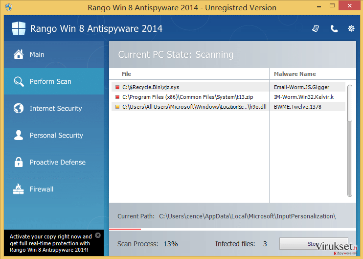 Rango Win 7 Antispyware 2014 kuvankaappaus Rango Win 7 Antispyware 2014 kuvankaappaus