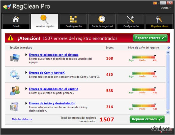 RegClean Pro kuvankaappaus RegClean Pro kuvankaappaus
