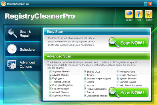 Registry Cleaner Pro kuvankaappaus Registry Cleaner Pro kuvankaappaus