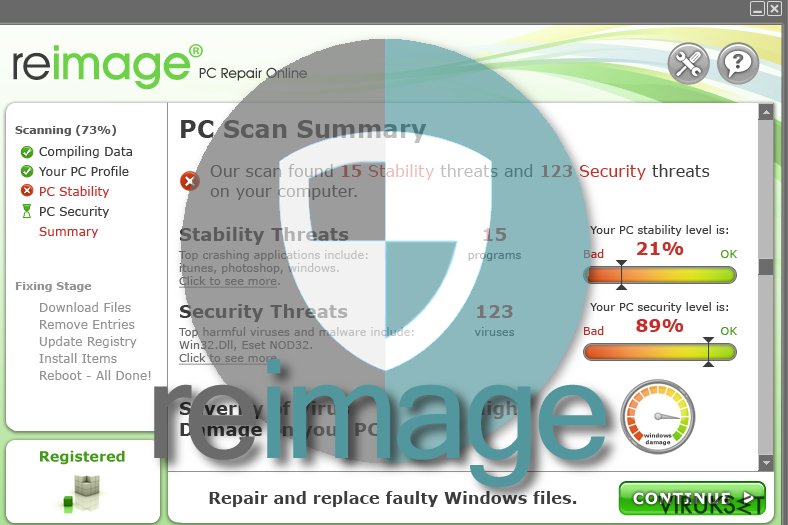 Reimage virus kuvankaappaus Reimage virus kuvankaappaus