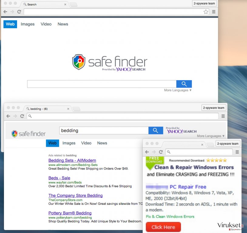 Safe Finder virus kuvankaappaus