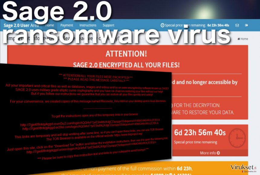 Sage 2.0 lunnasohjelma virus kuvankaappaus Sage 2.0 lunnasohjelma virus kuvankaappaus