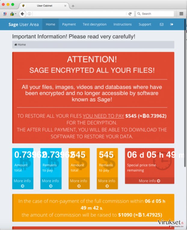 Sage lunnasohjelma virus kuvankaappaus Sage lunnasohjelma virus kuvankaappaus