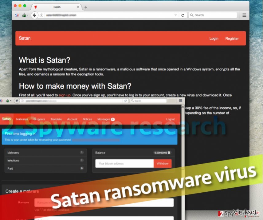 Satan lunnasohjelma virus kuvankaappaus