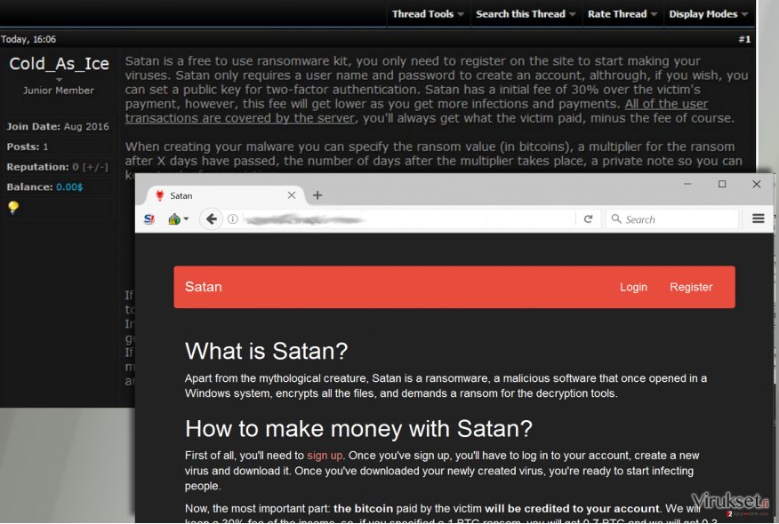 Satan lunnasohjelma virus kuvankaappaus