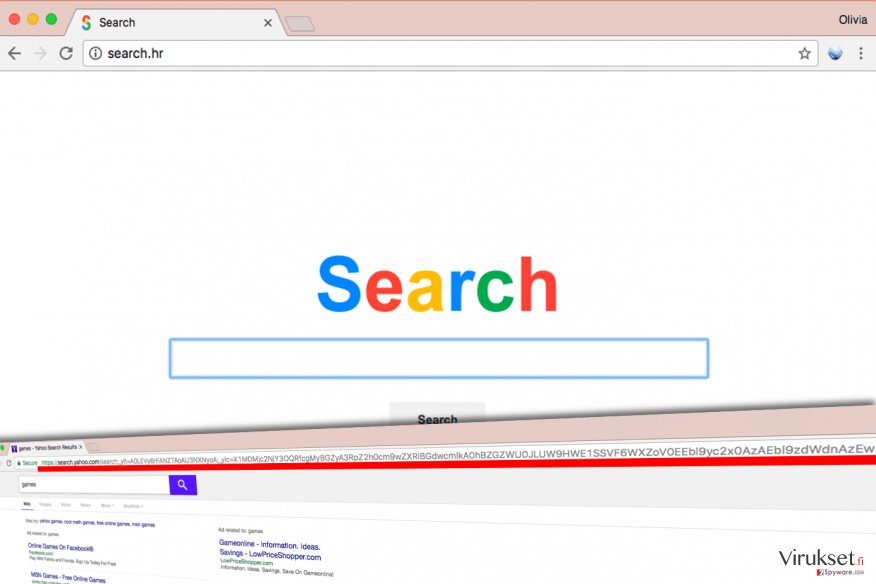 Search.hr virus kuvankaappaus Search.hr virus kuvankaappaus
