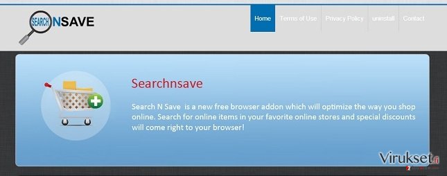 SearchNSave virus kuvankaappaus SearchNSave virus kuvankaappaus